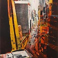 Bernhard Vogel "NY Midtown yellow stripes" Radierung 60 x 40 cm