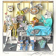 Charles Fazzino "Tom & Jerry's Surgical CATastrophe (WB Doctor Series)" 3D-Siebdruck 35 x 35 cm