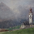 Rudolf Preuss "Colfuschg" Aquarell 1912