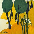 Veronika Gerber "Bäume am Gardasee - Porto St Nicolò" Öl auf Leinwand 80 x 80 cm