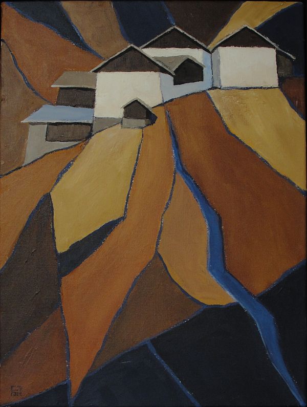 Johannes Maria Pittl - Kartnall Stubai - Acyrl auf Leinwand - 30 x 60 cm