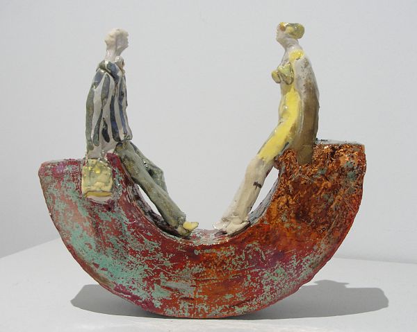 Paolo Staccioli - Dondolo piccole - Keramik Unikat - 26 x 25 cm
