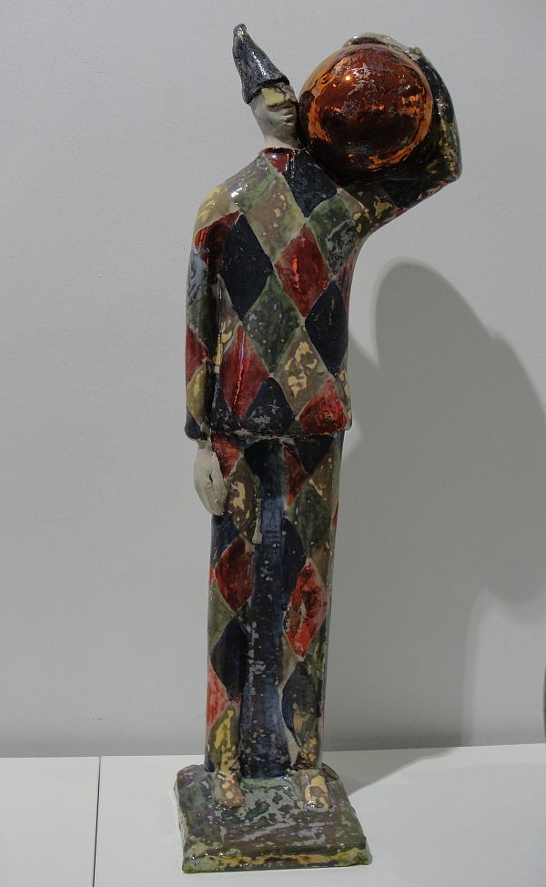 Paolo Staccioli - Arlecchino - Keramik Unikat - 63 x 20 cm
