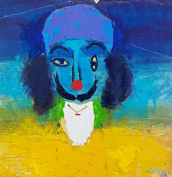 Adi Holzer - Benny and Face - 49x49cm - Siebdruck handkoloriert