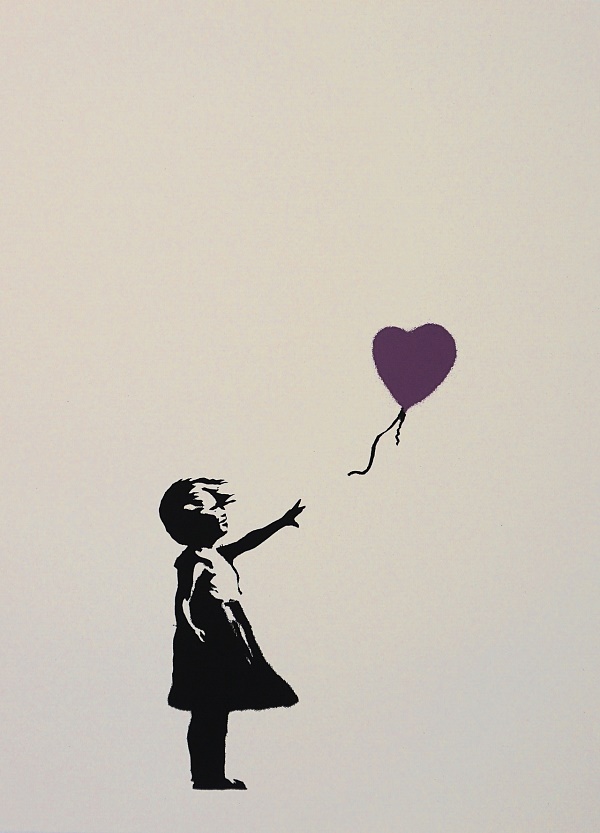 Banksy by The West Country Prince "Girl with balloon" Siebdruck 70 x 50 cm
