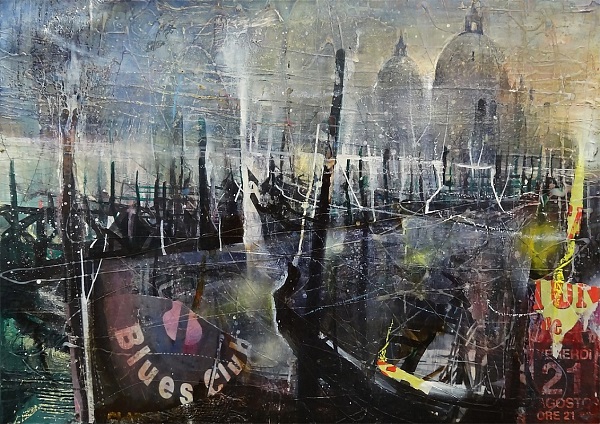 Bernhard Vogel "Santa Maria della Salute" Mixed Media 70 x 100 cm