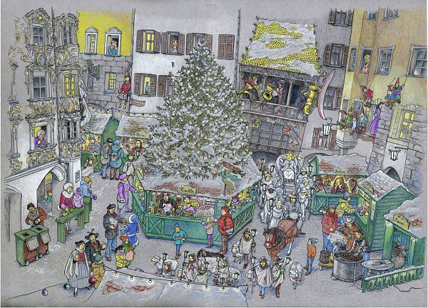 Bettina Egger "Christkindmarkt" Unikat