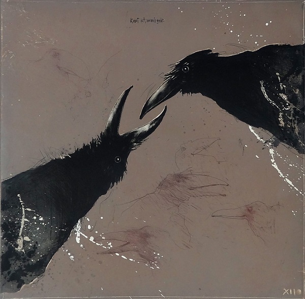 Bodo Klös "Kunst ist wenn's geht" Radierung 64 x 64 cm