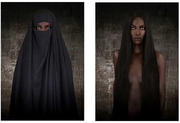 Cecile Plaisance "Burqa Hanna" Photographie Lenticulaire 70 x 57 cm