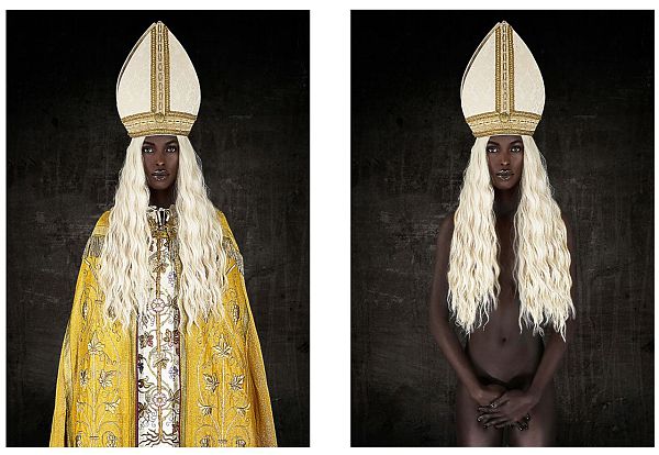 Cecile Plaisance "Pope Hanna" Photographie Lenticulaire 70 x 57 cm