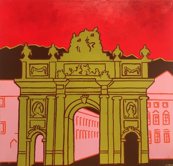 Claudia Prinz "Triumphpforte" Acryl auf Leinwand 60 x 60 cm