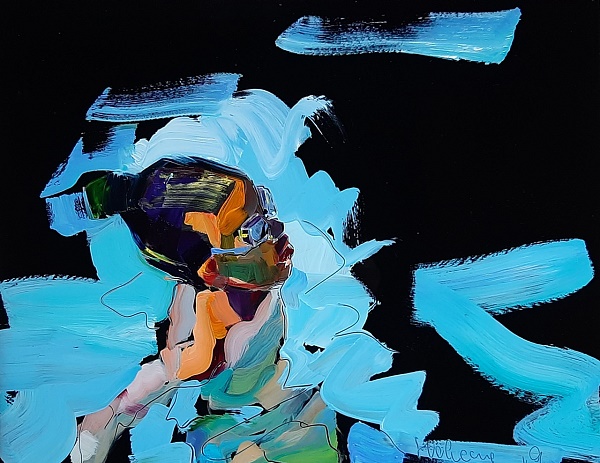 Claudio Malacarne "Argonauta" Öl auf Plexiglas 31 x 39 cm