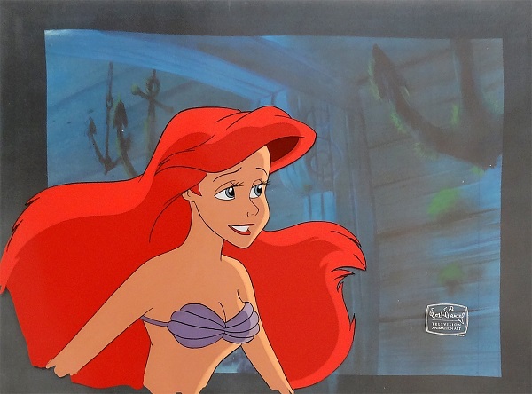 Disney TV Art "Ariel smiling" Original Production Cel 27 x 32 cm