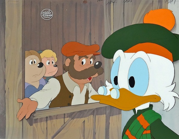 Duck Tales "Mc Duck" Original Production Cel on Production Background with matching Pencils 26 x 36 cm © Disney