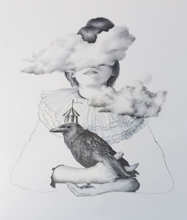 Elisa Anfuso "Studio per Cyclocosmia I" Bleistift auf Papier 93 x 80 cm