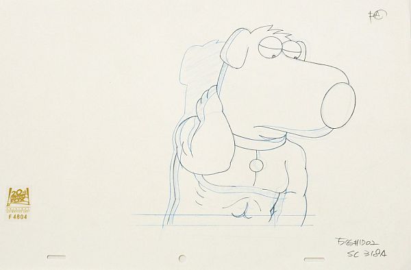 Family Guy "Disney's the reboot" Original Pencil Drawing 25 x 35 cm