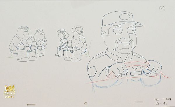 Family Guy "Shanksgiving" Original Pencil Drawing 25 x 35 cm