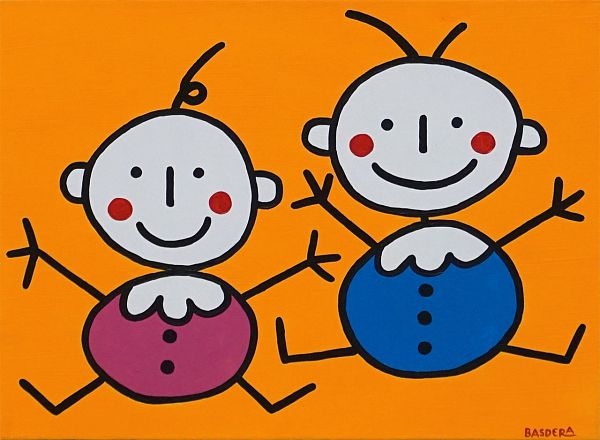 Franz Basdera "Juhu" Acryl auf Leinwand 30 x 40 cm