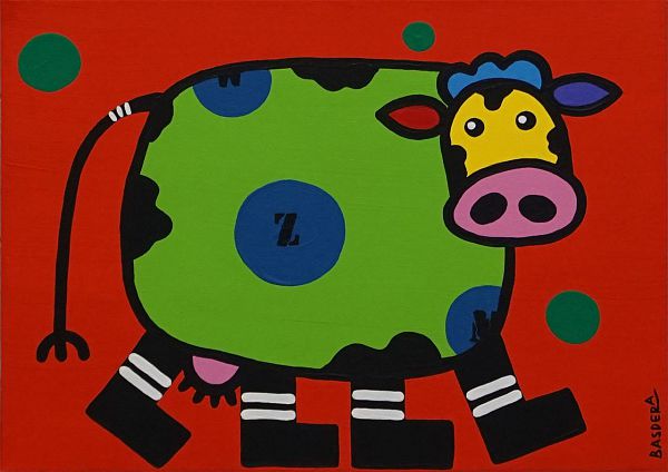 Franz Basdera "Kuhart-Zenzi" Acryl auf Leinwand 30 x 40 cm