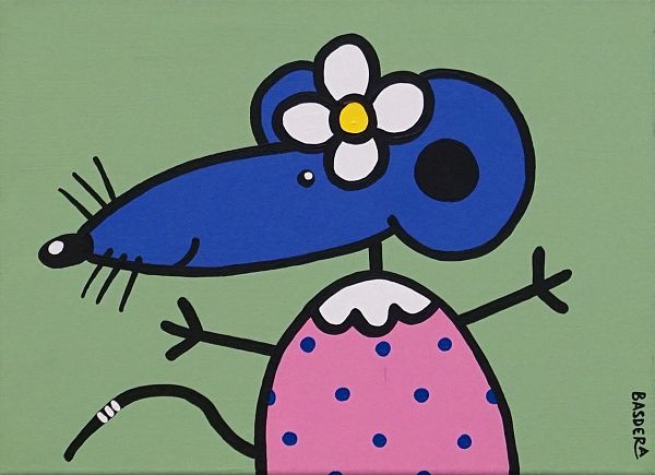 Franz Basdera "Maus" Acryl auf Leinwand 30  x 40 cm
