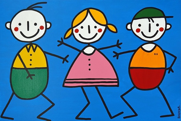 Franz Basdera "Rock & Dance" Acryl auf Leinwand 40 x 60 cm