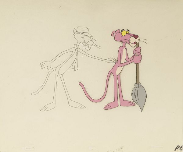 Friz Freleng "Pink Panther - Kehraus" Original Production Cel + Drawing