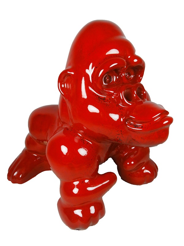 Gite Iemfre Gorille rouge "Jojo" Keramik 38 x 33 x 37 cm
