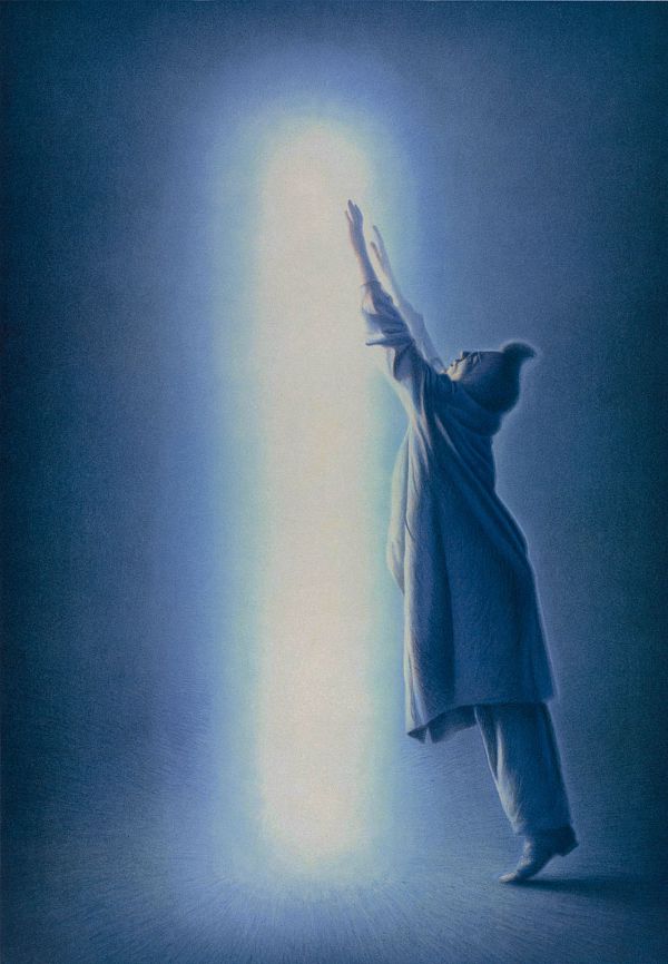 Gottfried Helnwein "Johannisfeuer" Farblitographie 84 x 60 cm Auflage: 250 Exemplare