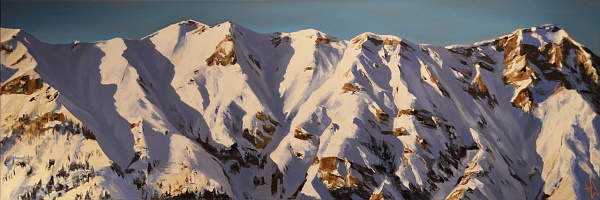 Harald Wilberger "Nordkette" Öl auf Leinwand 40 x 120 cm