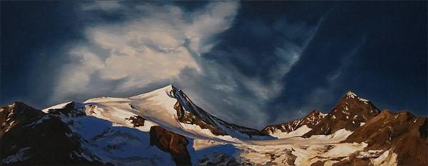 Harald Wilberger "Wilder Freiger" - Öl auf Leinwand - 68 x 159 cm