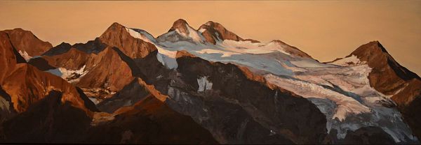 Harald Wilberger "Zuckerhütl" Öl auf Leinwand 50 x 150 cm