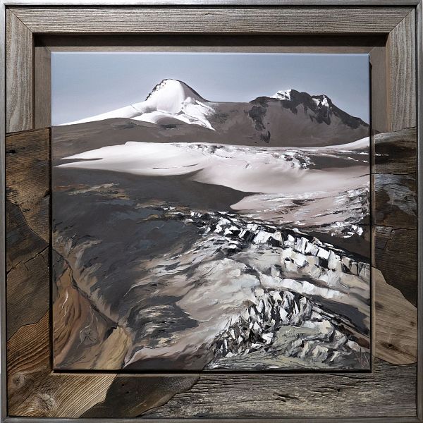 Harald Wilberger "Zuckerhütl" - Öl auf Leinwand - 79 x 79 cm