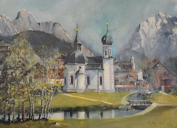 Heinz Hofer "Seekirchl II" - Aquarell - 50 x 60 cm