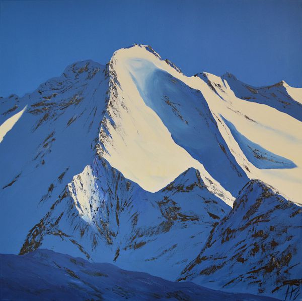 Hubert Zöhrer "Großer Möseler Zillertaler Alpen" Acryl auf Leinwand 80 x 80 cm
