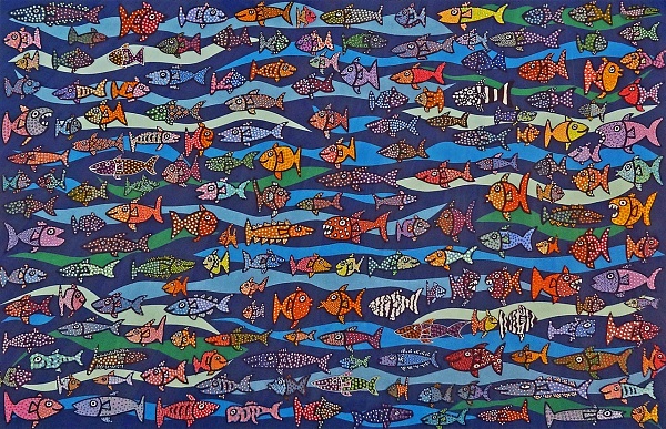James Rizzi "Stay close to the ones you love" 2004 Collage Unikat handbemalt 62 x 86 cm