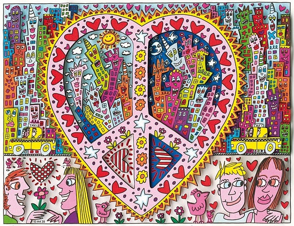 James Rizzi "The Best Peace Of My Heart" 2014 3D Siebdruck 20,7 x 26,9 cm