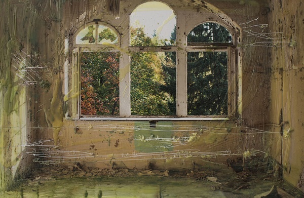 Jessica Rimondi "What remains Series" Mischtechnik auf Pigmentdruck 35 x 45 cm in Zusammenarbeit mit Ornella Orlandini