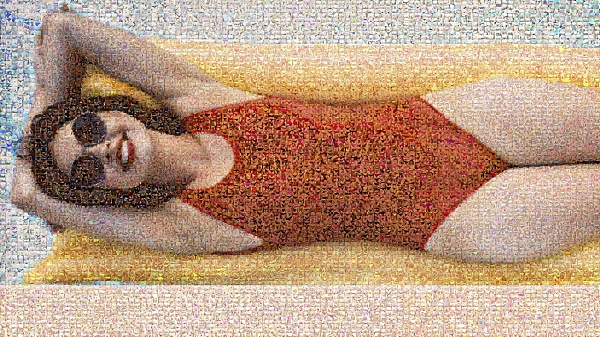 Joel Moens de Hase "By the Pool" Digital Art 67,5 x 120 cm