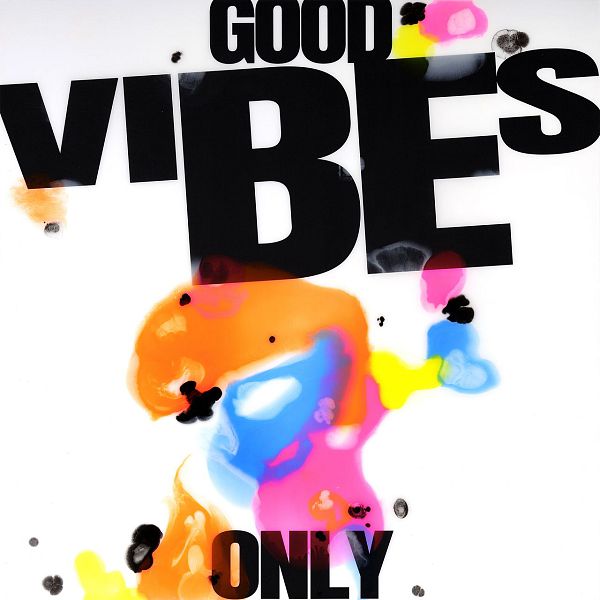 Jörg Döring "Good vibes only" Mixed Media 40 x 40 cm