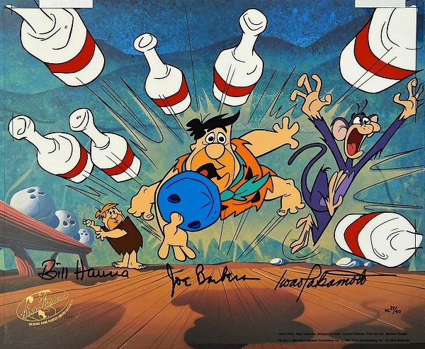 The Flintstones "Kingpin" Hand Painted Limited Edition (400) Cel with lithographic background 27 x 32 cm © Warner Bros.