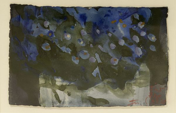 Klaus Fussmann "Blumenstilleben" Mischntechnik/ Aquarell; datiert und signiert 12 x 19,5cm