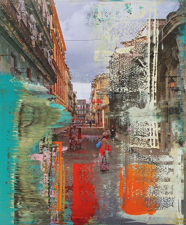 Markus Habersatter "Havanna" Acryl auf Fotografie 120 x 100 cm