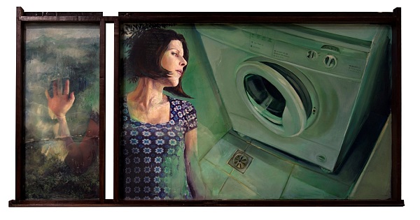 Martha Werneck "Ogulho e Preconceito / Pride and Prejudice" Mischtechnik auf Holz 85 x 167 cm