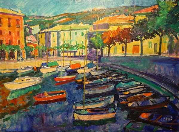 Max Spielmann "Torre de Benaco" 1969 Öl auf Leinwand 70 x 96 cm