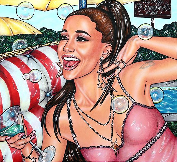 Maximilian Otte, Bubble Pop, Acryl/Molino, 90 x 100 cm