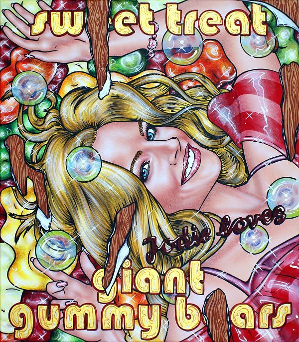 Maximilian Otte, Sweet Treat, Acryl/Molino, 80 x 70 cm