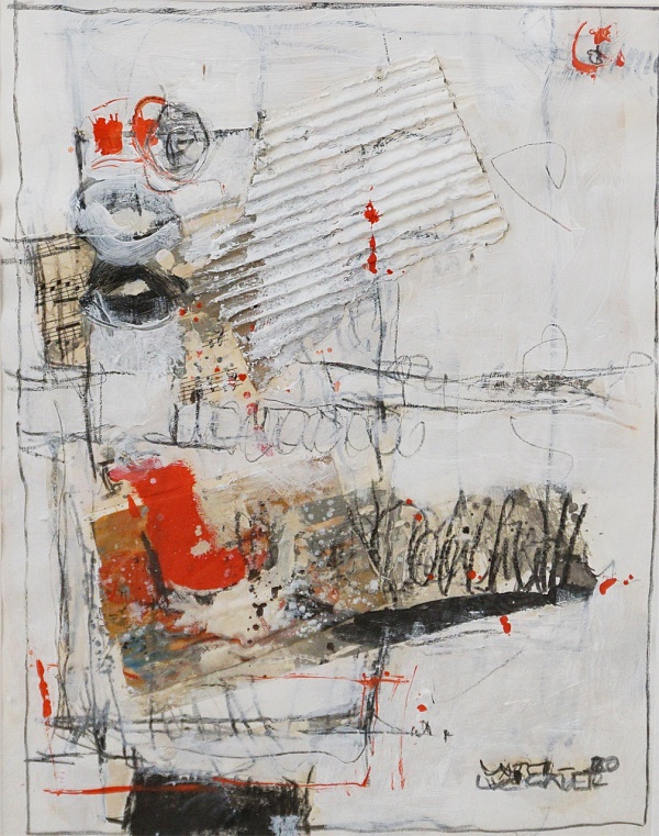 Michael Unterluggauer "Musik ist Trumpf" Acryl/Mischtechnik auf Leinwand 38 x 28 cm