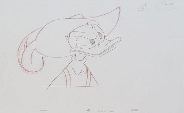 Mickey Mouse Show "Don Quixote" Original Pencil Drawing 30 x 43 cm