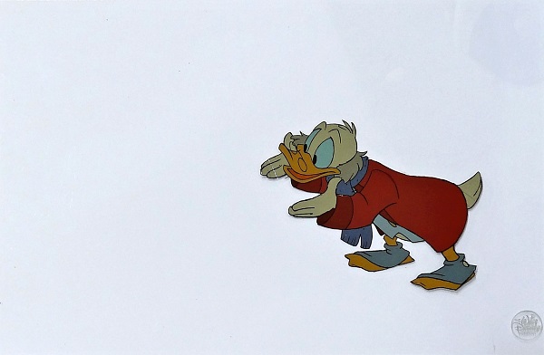 Mickeys Christmas Carol 1983 "Scrooge" Original & Unique hand painted Production Cel 30 x 40 cm © Disney