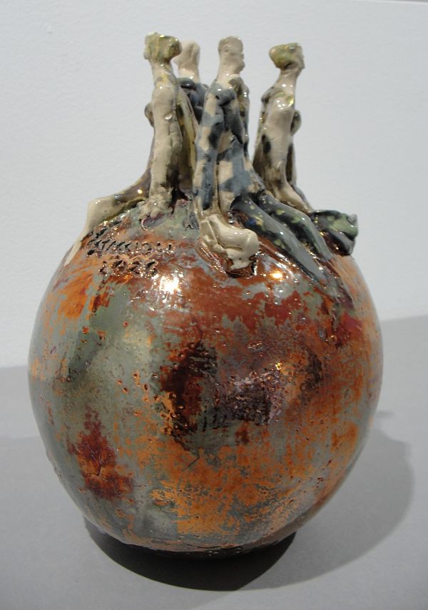 Paolo Staccioli - Sfere piccole rot - Keramik Unikat - 25 x 15 cm